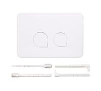 BEAZOOM Placa de descarga de inodoro moderna para Geberit All, para cubierta de cisterna de doble botón para UP300 UP320, fácil de instalar, 246 mm (blanco)