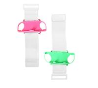 BEAZOOM Pulsera con sensor de movimiento para Nintendo Switch, paquete de 2 correas de baile ABS Just Dance 2025 Zumba para anillo para Fit Adventure, accesorio ajustable para juegos rojo y azul