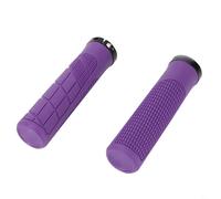 BEAZOOM Puños rojos para manillar de MTB de goma de alta densidad, ergonómicos, antideslizantes, con bloqueo, absorción de golpes, para ciclismo de montaña (morado)