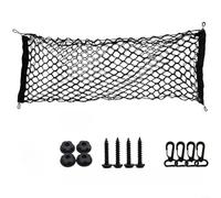 BEAZOOM Red de carga negra de alta elasticidad para maletero, 90 x 30 cm, organizador de almacenamiento de malla de doble capa con ganchos y para SUV