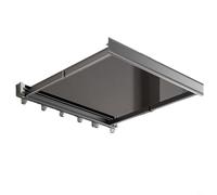 BEAZOOM Red de secado retráctil invisible, perchero de aleación de aluminio resistente para barandilla de ventana de balcón, secadora de malla plegable con ganchos, gris (gris)