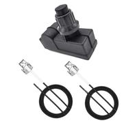 BEAZOOM Sistema de pulsos de interruptor de barbacoa de 2 salidas, kit completo de electrodos, para encendedor de quemador dual, barbacoa ABS para reemplazo