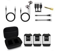BEAZOOM Sistema IEM inalámbrico UHF 550MHz, 20 canales ajustables, para emparejamiento automático del receptor transmisor en vivo para rendimiento y estudio (1 a 2)