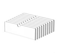 BEAZOOM Soporte acrílico para placa de identificación de 2 x 8 pulgadas, marco transparente con soporte de apertura superior fácil de cambiar para oficina, escuela, hospital, paquete de 5 (10 piezas)