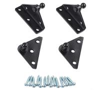 BEAZOOM Soporte de montaje de perno de bola de acero de 10 mm para puntales de gas y accesorios de amortiguación, incluye tipo L y soportes con tornillos, 4