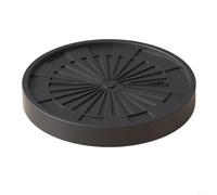 BEAZOOM Soporte rodante para plantas con ruedas, para plantas resistentes para organizador para macetas grandes, base de drenaje fácil de mover, blanco, 2 piezas (negro)