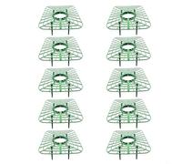 BEAZOOM Soportes de plástico para plantas de fresa con bandejas cuadradas en ángulo y 4 pies de apoyo para el crecimiento y para protección contra daños, tomates y pimientos, verde, paquete de 5 o 10