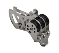 BEAZOOM Tacos de leva de acero inoxidable 304 resistentes con triple bloque, polea de cuerda de capacidad de 1000 libras para barco de vela y equipo de elevación