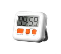 BEAZOOM Temporizador electrónico portátil de cuenta regresiva, modo silencioso con visual, imán fuerte y soporte, gestión del tiempo, aula, cocina, ejercicio, color blanco