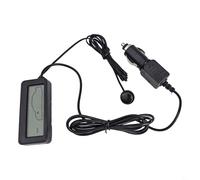 BEAZOOM Termómetro digital LCD para coche, 12 V, medidor de temperatura interior y exterior con cable de sensor de 1,5 m para vehículo de camión automático (azul)