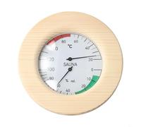 BEAZOOM Termómetro e higrómetro de sauna para combo, caja de madera, medidor de pantalla dual para sala de vapor, spa, escuela y taller