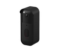 BEAZOOM Timbre de puerta de video de ABS negro de última generación, resistente para cubierta de protección, montaje adhesivo simple