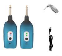 BEAZOOM Transmisor y receptor de audio inalámbrico azul Guitarra y bajo, músicos portátiles del sistema de recogida del ABS,