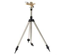 BEAZOOM Trípode de metal giratorio de aspersor ajustable de 45 a 90 cm de altura, boquilla de riego de jardín de latón para césped grande y riego