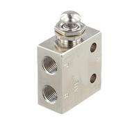 BEAZOOM Válvula mecánica neumática manual de 2 posiciones de 3 vías TAC2-31V, control de aire de retorno con resorte con palanca de rodillo para uso industrial