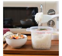 BEAZOOM Vaporera compacta para microondas, arroz, pasta y verduras, sistema de vapor eficiente para lavavajillas, diseño portátil, color blanco