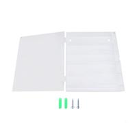BEAZOOM Vitrina de acrílico transparente con puerta, soporte redondo de 260 x 300 mm para medallas de 40 a 70 mm, escritorio o pared (parte inferior blanca)