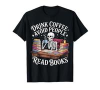 Beba café Evite Que la Gente Lea Libros Diseño de Escritorio Camiseta