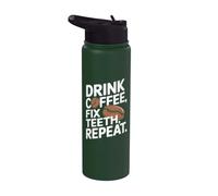 Beba café Fix dientes repetir dentista Stainless Steel Insulated Water Bottle