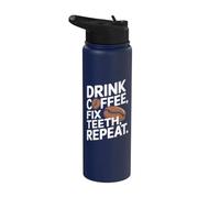 Beba café Fix dientes repetir dentista Stainless Steel Insulated Water Bottle