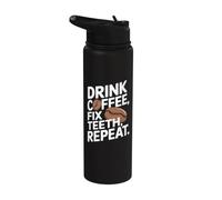 Beba café Fix dientes repetir dentista Stainless Steel Insulated Water Bottle