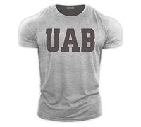 BEBAK - Camiseta de gimnasio para hombre, camisetas de culturismo, ropa de gimnasio para hombre, Arnold Schwarzenegger UAB, gris, S