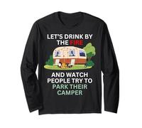 Bebamos Junto al Fuego y veamos a la Gente estacionar su Caravana Manga Larga