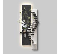 BEBANE Arte Mural 3D en Piedra Arenisca, con diseño hidropónico, Ideal para dormitorios, Salas de Estar, recibidores y comedores, Requiere conexión eléctrica(A,55 * 150cm/21.6 * 59in)