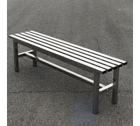 BEBANE Banco de Exterior sin Respaldo de Acero Inoxidable 304, Banco de jardín de Metal Pesado Resistente a la Intemperie, Adecuado para jardín, Porche, Patio Trasero(Single Layer,150cm/59in)