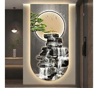 BEBANE Cuadros murales 3D de paisajes con Luces LED, Ideales para dormitorios, Salas de Estar, recibidores, pasillos, oficinas u hoteles. Alimentación Mediante Enchufe(B,60 * 120cm/23.6 * 47.2in)