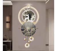 BEBANE Decoración de Arte de Pared 3D, decoración de Arte de Pared 3D con Luces LED, Escultura de Pared de Paisaje Creativo, Fuente de alimentación enchufable(D,70 * 156cm/27.6 * 61.4in)