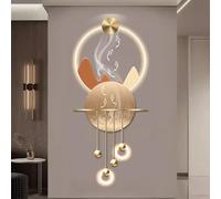 BEBANE Decoración de Arte de Pared 3D, decoración de Arte de Pared 3D con Luces LED, Escultura de Pared de Paisaje Creativo, Fuente de alimentación enchufable(A,70 * 156cm/27.6 * 61.4in)