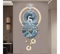 BEBANE Decoración de Arte de Pared 3D, decoración de Arte de Pared 3D con Luces LED, Escultura de Pared de Paisaje Creativo, Fuente de alimentación enchufable(F,70 * 156cm/27.6 * 61.4in)