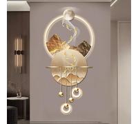 BEBANE Decoración de Arte de Pared 3D, decoración de Arte de Pared 3D con Luces LED, Escultura de Pared de Paisaje Creativo, Fuente de alimentación enchufable(E,60 * 136cm/23.6 * 53.5in)