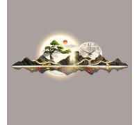 BEBANE Decoración de Arte Mural 3D, Reloj de Pared artístico 3D, Escultura Mural Decorativa con iluminación, Adecuada para Sala de Estar, Dormitorio, Entrada y Oficina(J,120 * 40cm/47.2 * 15.7in)