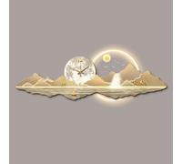 BEBANE Decoración de Arte Mural 3D, Reloj de Pared artístico 3D, Escultura Mural Decorativa con iluminación, Adecuada para Sala de Estar, Dormitorio, Entrada y Oficina(E,120 * 40cm/47.2 * 15.7in)