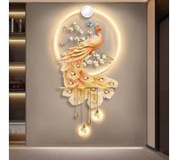 BEBANE Decoración de Pared 3D con Luces LED, lámpara de Pared Moderna para el hogar, Cuadro Decorativo Grande para Entrada, Pasillo, Enchufe(B,60 * 132cm/23.6 * 52in)