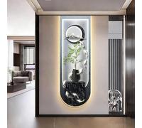 BEBANE Decoración Mural Colgante Moderna para el hogar, con luz LED, decoración artística de Pared con Efecto Visual 3D, para Sala de Estar, Dormitorio, Oficina(C,33 * 100cm/13 * 39.4in)