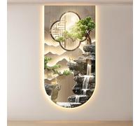 BEBANE Decoraciones murales 3D, esculturas 3D, Adornos de Pared con Luces LED, Ideales para dormitorios, Salas de Estar, recibidores, Requieren conexión eléctrica(D,40 * 80cm/15.7 * 31.5in)