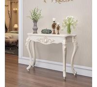 BEBANE Elegante consolle Bianca (con finiture Oro/Argento), tavolo da ingresso/tavolo Decorativo in Stile Vintage, facile da assemblare, adatto per soggiorno(Gold,100cm/39.4in)