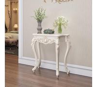 BEBANE Elegante consolle Bianca (con finiture Oro/Argento), tavolo da ingresso/tavolo Decorativo in Stile Vintage, facile da assemblare, adatto per soggiorno(Gold,60cm/23.6in)