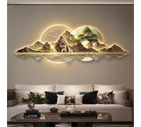 BEBANE Escultura Mural LED Moderna, Arte Mural 3D enchufable, decoración Mural Creativa con iluminación LED, Apta para Sala de Estar, Dormitorio y Pasillo(B,120 * 40cm/47.2 * 15.7in)
