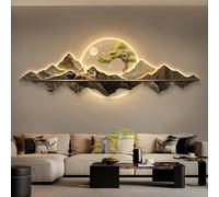 BEBANE Escultura Mural LED Moderna, Arte Mural 3D enchufable, decoración Mural Creativa con iluminación LED, Apta para Sala de Estar, Dormitorio y Pasillo(A,150 * 50cm/59 * 19.7in)