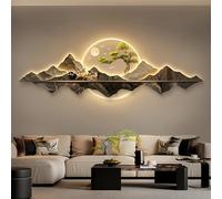 BEBANE Escultura Mural LED Moderna, Arte Mural 3D enchufable, decoración Mural Creativa con iluminación LED, Apta para Sala de Estar, Dormitorio y Pasillo(C,120 * 40cm/47.2 * 15.7in)