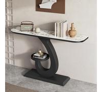 BEBANE Mesa Consola de Entrada de Lujo/Mesa Consola de Estilo Moderno, con Base de Metal, Mesa Decorativa Estrecha para Colocar detrás del sofá, para Sala de Estar(J,120cm/47.2in)