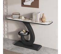 BEBANE Mesa Consola de Entrada de Lujo/Mesa Consola de Estilo Moderno, con Base de Metal, Mesa Decorativa Estrecha para Colocar detrás del sofá, para Sala de Estar(G,150cm/59in)