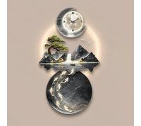 BEBANE Reloj escultórico de Pared 3D con Luces LED, Ideal para dormitorios, Salas de Estar, recibidores, pasillos y oficinas. Requiere conexión eléctrica(I,80 * 160cm/31.5 * 63in)