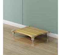 BEBANE Soporte Multimedia Audiovisual de 1/2/3/4 Niveles, Mueble de Madera para Equipos de Sonido/estantería para Equipos de Audio, estéreo domésticos y de Oficina(Wood Color,1 Layer)