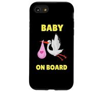 Bebé a bordo | Anuncio de la ducha de cigüeña Carcasa para iPhone SE (2020) / 7 / 8