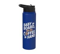 Bebé A Bordo Café En Mano Mujer Embarazada Stainless Steel Insulated Water Bottle